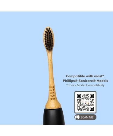 MABLE Bamboo Electric Toothbrush Heads - Compatible with Philips Sonicare | 4 Soft Plant-Based Replacement Heads for Adults - Buy Online on GoSupps.com