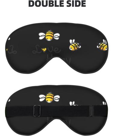 SSIMOO Bee Love Honey Print Eye Mask - Ultra-Soft Light-Blocking for Comfort & Restful Sleep - International Shipping Available - Buy Online on GoSupps.com