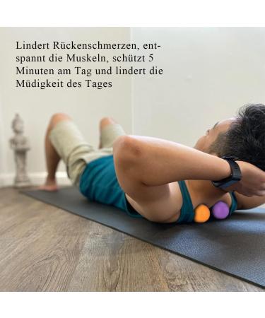 Fascia Ball 3-Pack | Massage Balls for Sore Muscles & Myofascial Relaxation | Trigger Point Therapy | Purple Orange & Blue - Buy Online on GoSupps.com