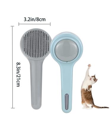 Self Cleaning Cat Grooming Brush | Pet Comb Tool for Shedding & Mats | Removes Loose Undercoat | Ideal for Long and Short haired Dogs & Cats - Buy Online on GoSupps.com