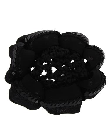 JUSTFOX - Bun net hair net hair hairstyle aid fabric with sequins black