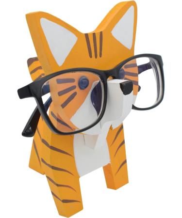 Vipbuy Cat-Shaped Wood Carved Glasses Holder | 3D Wood Puzzle Display Rack for Sunglasses | Unique Pet Lover Gift & Home Office Decor - Buy Online on GoSupps.com
