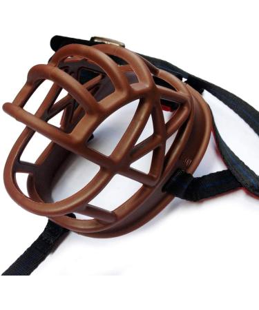 Breathable Silicone Dog Muzzle for Anti Barking & Chewing | Size 5-13 | Brown - Shop Now & Ship Internationally! - Buy Online on GoSupps.com