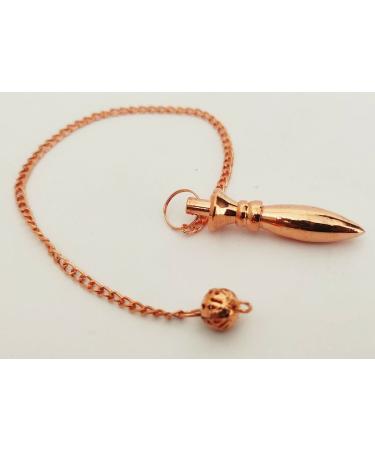 Sharvgun Copper Metal Pointed Pendulum Healing Dowsing Metaphysical Divination Speech Therapy Pendant Pointed Copper-1