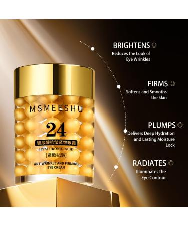 MSMEESHU Hyaluronic Acid Eye Cream Lightweight Hydrating Eye Moisturizer for Dry & Tired-Looking Eye Area Smooth & Refreshing Daily Care Suitable for All Skin Types - Buy Online on GoSupps.com