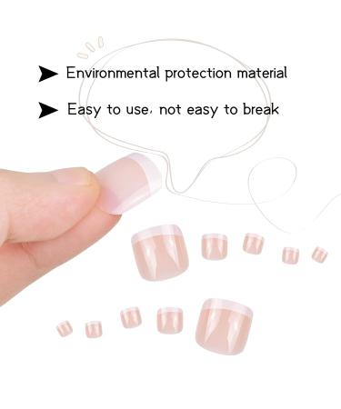 Buy Smatime 112 Pcs French False Toenails - Full Cover Nail Tips for Women & Girls | DIY Manicure Decoration | International Shipping Available - Buy Online on GoSupps.com