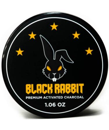 Premium Activated Charcoal Teeth Whitening Powder by Black Rabbit - Fluoride Free 30g/1.06oz