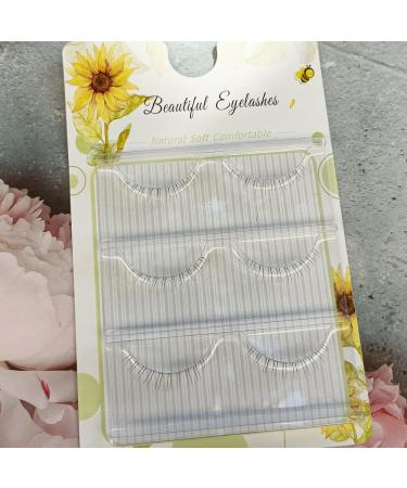 Natural Look Handmade Lower Eyelashes - 3 Pairs with Transparent Band for Daily Makeup - Buy Online on GoSupps.com