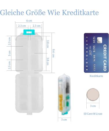 Muchengbao 4 Pack Weekly Pill Box 7 Days 10 Compartments Easy Open Medication Organizer - Buy Online on GoSupps.com