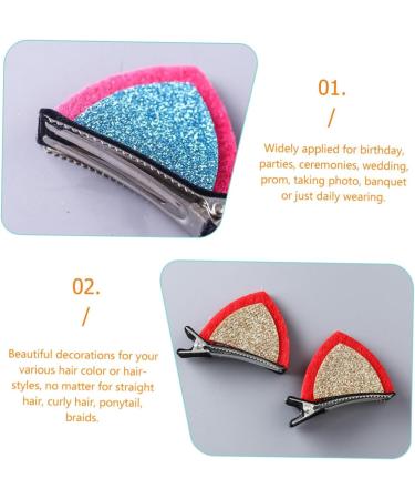 FRCOLOR Girls Hair Accessories cat ears hairpin cat ear hair pin cat ear hair barrettes animal ear hair clips metal toddler cat ears decor sequin trim delicate hair clip cat ear clip girl - Buy Online on GoSupps.com