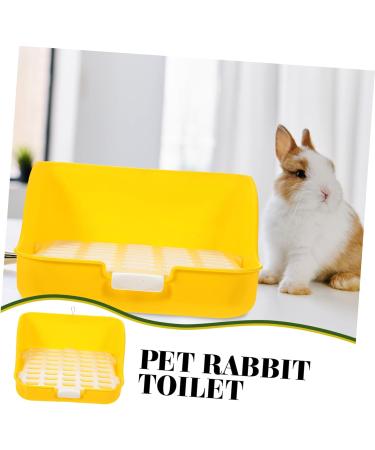 TOGEVAL Box Rabbit Toilet Small Pet Toilet Bunny Potty Pet Training Corner Pet Pee Toilet Pet Supply Bunny Toilet Little Pig Pee Toilet Pet Potty Pet Litter Tray Rabbit Potty 28.5X23.5X15.5CM Yellow - Buy Online on GoSupps.com
