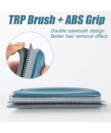 Meteou Pet Hair Cleaning Remover Brush - Handle Detailer for Cats and Dogs | Lint Remover for Furniture, Cars, and Clothes - Dark Blue - Buy Online on GoSupps.com