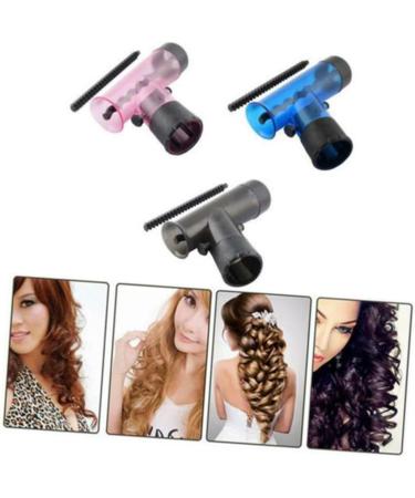FOMIYES Hair Dryer Spiral Curl Rollers Rod Curls Hair Perm Rods Dryer Mouth Cover Curlers Roll Curly 21.5*16*6.3cm Blue - Buy Online on GoSupps.com