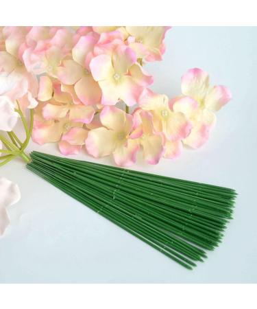 100 pcs 6.69 inch Plastic Floral Stem Wire for DIY Crafts - Green 17cm Artificial Flower Rod | Bouquet Arrangements Decor Supplies - Buy Online on GoSupps.com