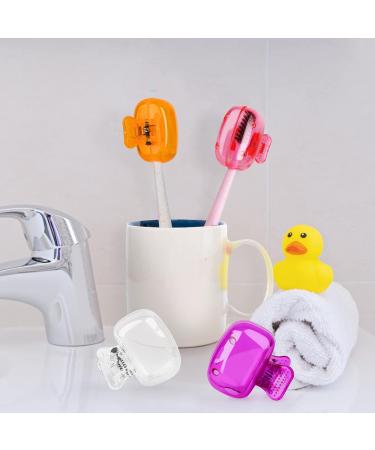Fowecelt Toothbrush Covers Head Cap - 4Pcs Travel & Bathroom Toothbrush Cover Set in Pink - Buy Online on GoSupps.com