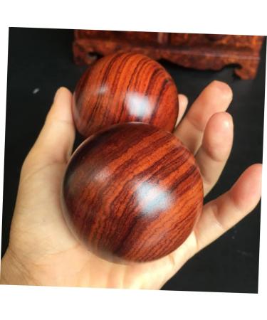 Healeved Solid Wood Massage Balls - 2-St Disk Set for Hand Roller Therapy Circulation & Meditation - Rosewood 5x5cm - Buy Online on GoSupps.com