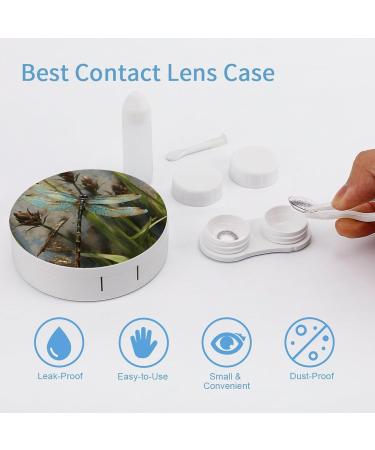 Dancing Dragonfly Print Contact Lens Case - Durable Travel Box for Lens Care - Buy Online on GoSupps.com