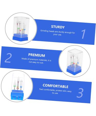 Healeved 1set Nail Polisher Nail Art Tool Inflatable Headband Nail Polishing Heads Nail Drill Grinding Tools Carbide Drill Bits Nail Tools Nail File Bits Pedicure Tungsten Steel Head - Buy Online on GoSupps.com