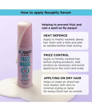 Noughty 97% Natural Frizz Magic Serum - Anti Frizz & Heat Protection for Curly Hair - 75ml - Buy Online on GoSupps.com
