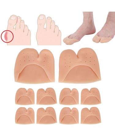 5 Pairs Toe Protector Kit with Forefoot Cushioning Pad - Closed Skin Tone - Buy Online on GoSupps.com