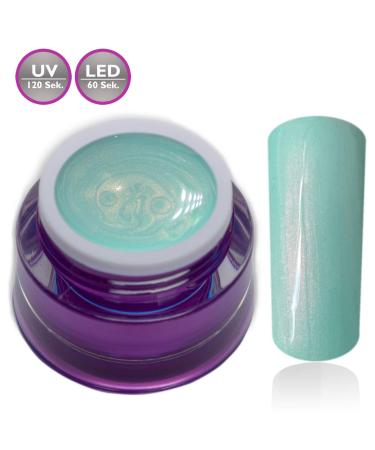 Premium Turquoise Green UV Gel Nail Color - Fiorello Pastel Pearl Gel 5ml (1 Pack) - Buy Online on GoSupps.com