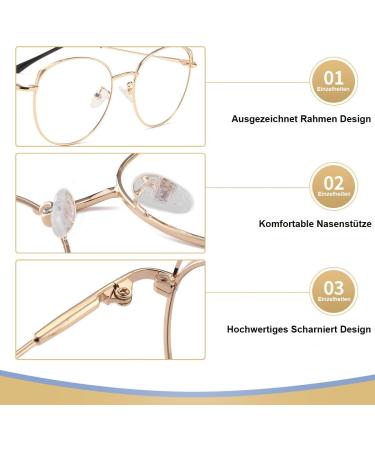 Shop Stylish Blue Light Filter Cat Eye Glasses - Anti Blue Light UV Block Metal Frame for Women - Perfect for PC Gaming & Screen Use - Buy Online on GoSupps.com