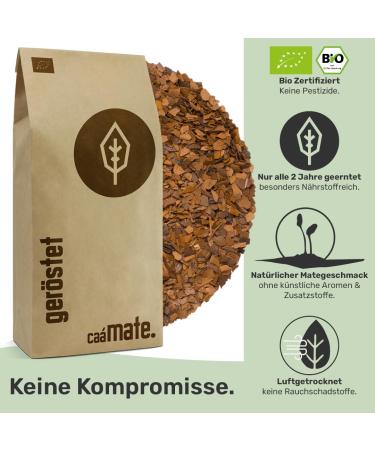 Buy Organic Roasted Yerba Mate Tea 200g | Fair Trade & Air Dried - International Shipping Available - Buy Online on GoSupps.com