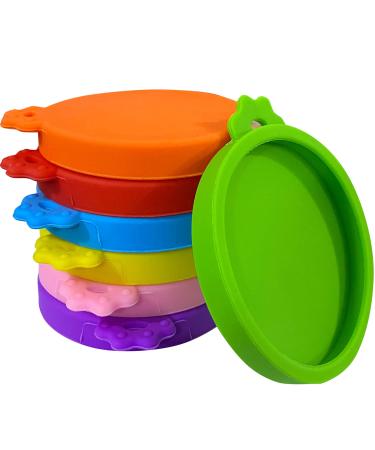 7 Pcs Food Can Lids Pet Can Covers, Silicone Small Pet Food Can Lids Covers for 3 oz 2.5 oz Cat Food Cans.