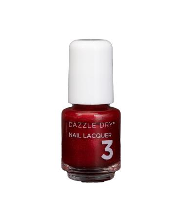 Dazzle Dry Nail Mini Lacquer (Step 3) - Confident - A full coverage shimmer  deep metallic candy apple red. Full coverage simmer. (0.17 fl oz)
