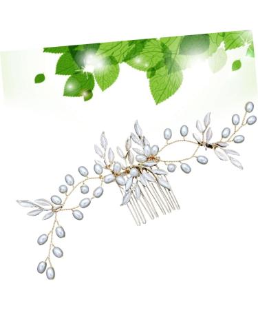 Housoutil Wedding Headpiece Crystal Headpiece Headwear for Women Hair Bridal Headpiece Bridal Headdress Barrettes for Women Bride Headpieces for Wedding Tiara Pearl Miss Comb - Buy Online on GoSupps.com