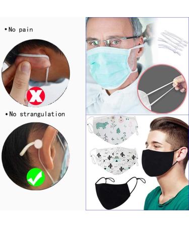 100 Pieces Black Adjustable Sewing Elastic Band with Buckles for Face Cover Earloop Strap - DIY Stretchy Earmuff Rope - Buy Online on GoSupps.com