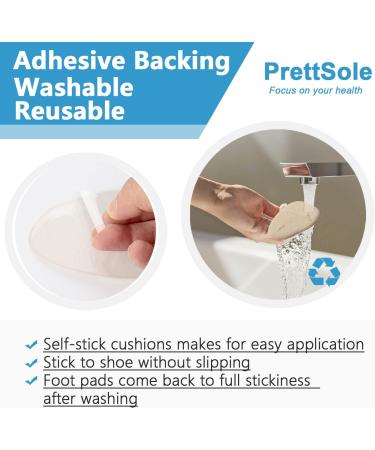 PrettSole Metatarsal Pads for Women - 4 Pairs, Ball of Foot Cushions, Self-Adhesive Shoe Inserts for Forefoot Pain Relief - Comfort Gel Forefoot Pads for Women's High Heels & Sandals - Buy Online on GoSupps.com