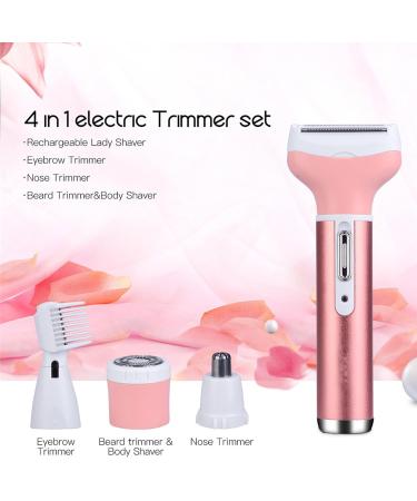 4-in-1 Portable Women's Electric Razor | Bexdug Body Shaver for Armpits Legs & Nose - Buy Online on GoSupps.com
