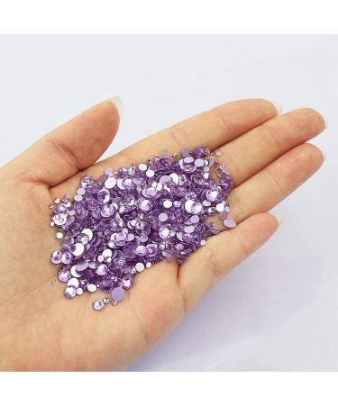 LolliBeads Lavender Purple Resin Crystal Mixed Flat Backs Nail Art Rhinestones - 1200Pcs - Buy Online on GoSupps.com