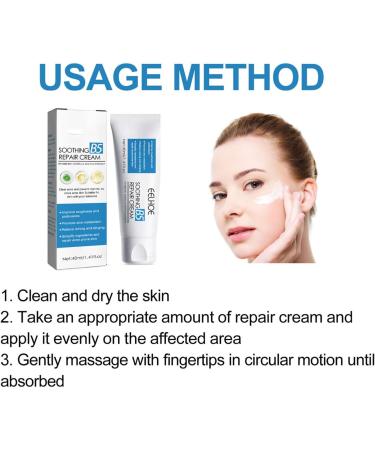 Mikabila (01)40ml B5 Moisturizing Repair Cream Soothing B5 Repair Cream Skin Repair Cream with B5 Ingredient Hydrating Moisturizing Brightening Facial Care Repairing Cream Suitable for All Skin - Buy Online on GoSupps.com