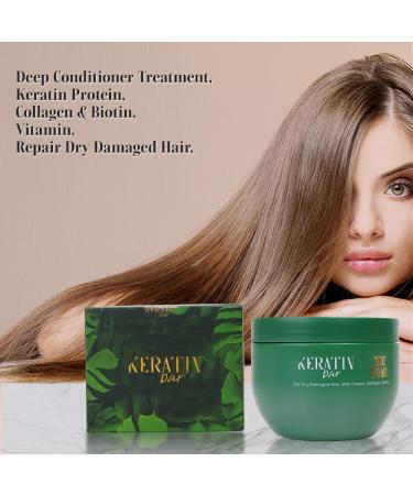 Organic Hair Mask Deep Conditioner Treatment with Keratin & Collagen for Dry Damaged Hair - Suitable for All Hair Types - Buy Online on GoSupps.com