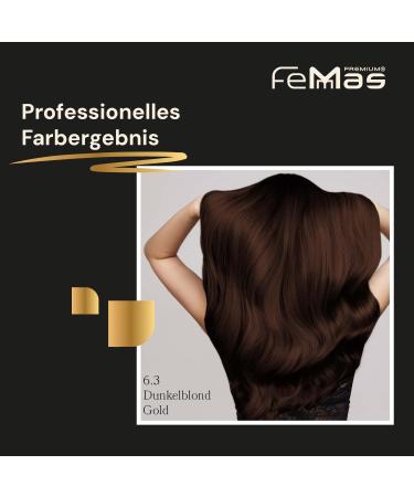 Femmas 3x Dark Blonde Gold 6.3 - Professional Cream Hair Color with Argan Oil Keratin & Ceramides | Permanent Hair Dye for Radiant Durable Results | 100ml - Buy Online on GoSupps.com
