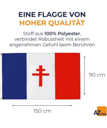 AZ FLAG France Flag 1940-1944 | Premium Quality 150x90cm Old French Flag - Buy Internationally - Buy Online on GoSupps.com