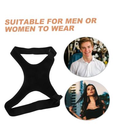 OKUMEYR Belt Holder Shoulder Rest Brace Back Support Belt Back Straightener Polyester Black - Buy Online on GoSupps.com