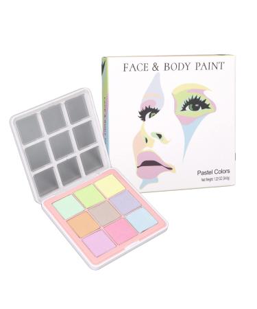 YIZISECCE Face paint kit matte 9 colors 34.6 g food-grade pigments easy-clean paints for Halloween