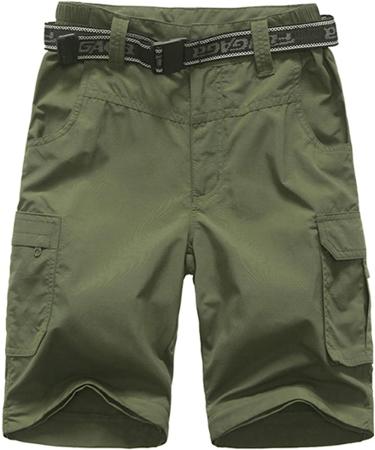 JOMLUN Boys Scout Convertible Hiking Pants - Army Green, Youth Cargo Trouser for Outdoor Climbing - Size 12-14 Years - Buy Online on GoSupps.com