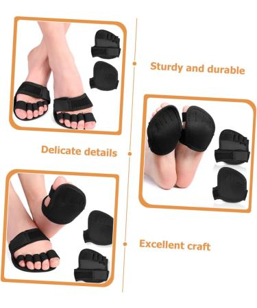 Beaupretty Dance Yoga Mat Toe Pads - Adjustable Non-Slip Forefoot Cushions for Women | Metatarsal Inserts & Tabi Socks - Black 12x10.5CM - Buy Online on GoSupps.com