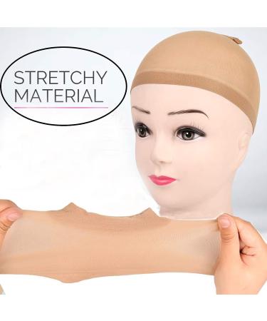 2 Pack Nude Stretchy Nylon Wig Caps for Women - Perfect for Lace Front Wigs - Buy Online on GoSupps.com