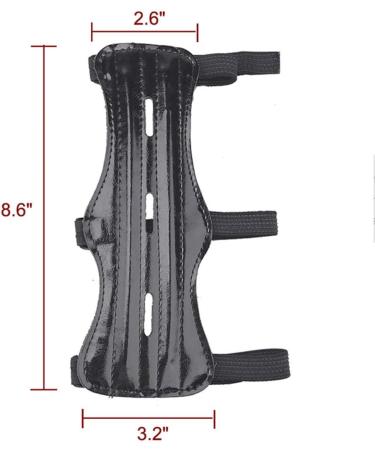 KRATARC Archery Arm Guard 3-Strap Adjustable Lightweight Hunting Target Shooting Accessory - Black (2PCS) - Buy Online on GoSupps.com