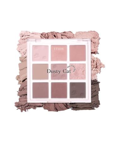 ETUDE Play Color Eyes | 9 Color Eyeshadow Palette With Soft & Pure Contour Shades (Dusty Cat)