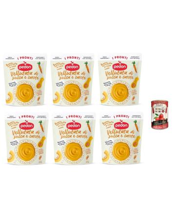 Italian Gourmet E.R. Pedon I Pronti Pack of 6 Pumpkin and Carrot Creams 300g + P lati Italian Gourmet 400g