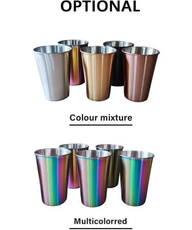 Buy Kocan 5-Piece Stainless Steel Cups - 500ml Capacity for Kids & Adults | Frosted Metal Travel Cups for Camping & Family Reunions | Vibrant Rainbow Design - Buy Online on GoSupps.com