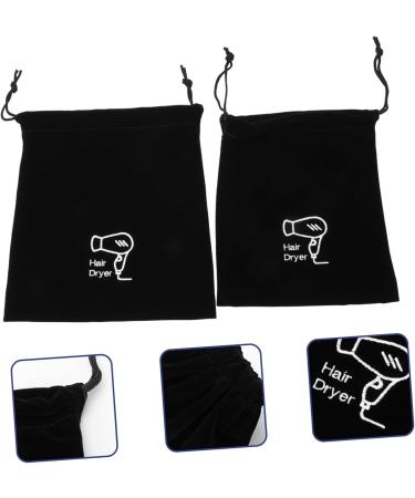 FOYTOKI 8 Pcs Storage Bag Hair Dryer Storage Pouch Hair Straightener Bag Hair Dryer Organizer Black Velvet - Buy Online on GoSupps.com