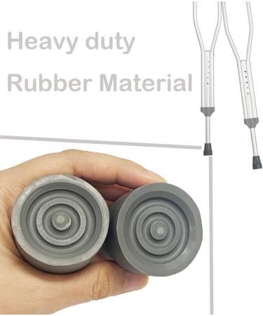 Crutch Tips Replacement 7/8 Inch Gray - 2 Pack for Medical Drive Canes - Buy Online on GoSupps.com