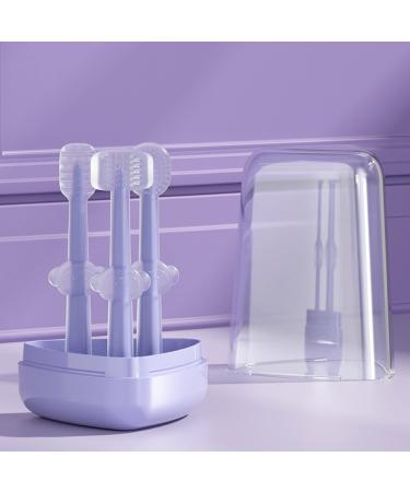 HQSLsund Silicone Baby Toothbrush for Training Teething Soft Bristle Baby Toothbrush Tongue Brush Baby Tongue Cleaner  Toddler Multifunction Silicone Toothbrush Set